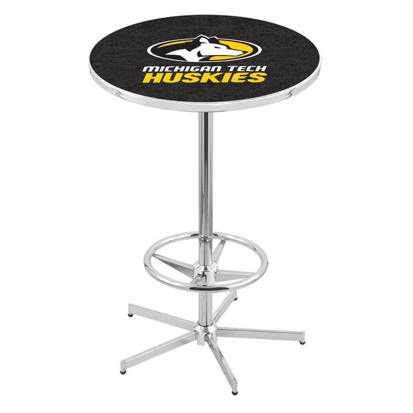 42" Chrome Michigan Tech Pub Table